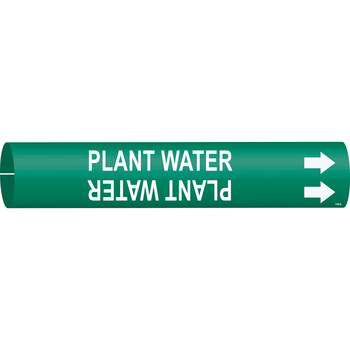 Imágen de Brady Bradysnap-On Blanco sobre verde Plástico B4109- Marcador de tubería a presión (Imagen principal del producto)
