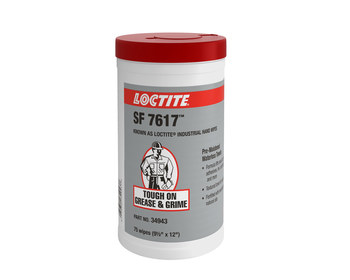 Loctite SF 7617 Paño limpiador de manos sin agua - 75 paños Cubo - Naranja Fragancia - Anteriormente conocido como Loctite industrial Hand Wipes - 34943, IDH 337637
