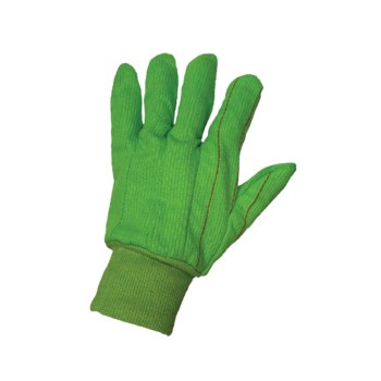 Global Glove Verde Universal Algodón Guantes de trabajo - Pulgar recto - 816679-01769