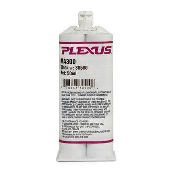 Plexus MA300 Blancuzco Base y acelerador (B/A) Adhesivo de metacrilato - 50 ml Cartucho doble - plexus 30500