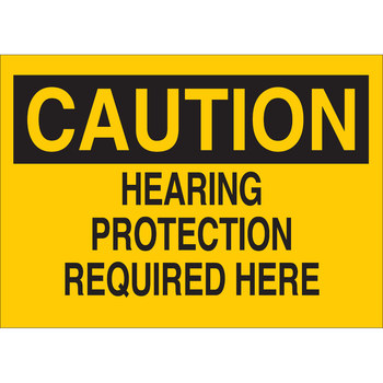 Imágen de Brady B-120 Poliéster reforzado con fibra de vidrio Rectángulo Amarillo Inglés Cartel de PPE 75919 (Imagen principal del producto)