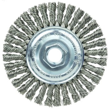 Weiler Wolverine 36219 Cepillo de rueda - Anudado - Circular trenzado Acero inoxidable cerda