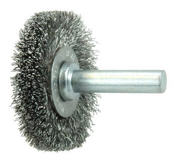 Weiler Acero Cepillo de cerdas radiales - Diámetro de la cerda 0.006 pulg. - 17950