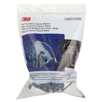 3M 7500 Series 7502 Blue Medium Silicone Half Mask Facepiece Respirator