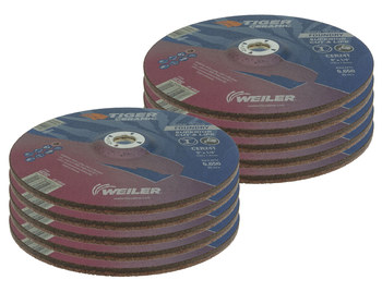 Weiler Tiger Ceramic Rueda de desbaste con centro hundido 68392 - 9 pulg. - Cerámico - 30 - T