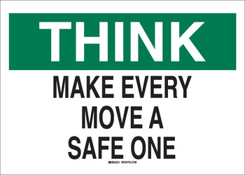 Imágen de Brady B-302 Poliéster Rectángulo Blanco Inglés Cartel de sensibilización de seguridad 88870 (Imagen principal del producto)