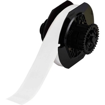 Brady B30C-1125-595-WT Rollo de etiquetas para impresora - 1.125 pulg. x 100 pies - Vinilo - Blanco - B-595