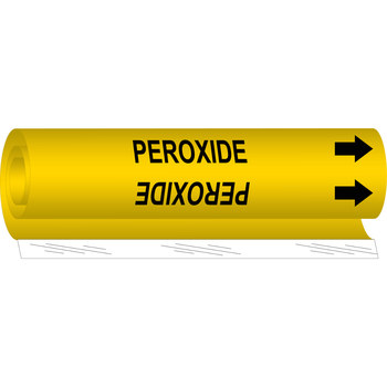 Imágen de Brady Negro sobre amarillo Poliéster Alta visibilidad 5737-O Marcador de tubería de envoltura (Imagen principal del producto)
