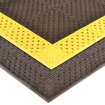 Imágen de Notrax Cushion-Lok 520 Negro/Amarillo Interior Vinilo Tapete para pisos en condición de humedad (Imagen principal del producto)