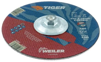 Weiler Tiger Rueda combinada 57106 - 9 pulg. - Zirconio - 30 - S