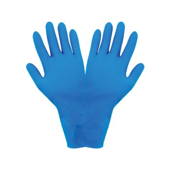 Global Glove 805PF Azul Grande Nitrilo Guantes desechables - Grado Industrial - Longitud 11 pulg. - 805pf lg