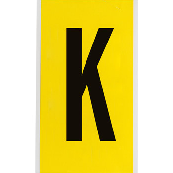 Imágen de Brady 34 Series Negro sobre amarillo Interior Paño de vinilo 34 Series Carta 3470-K Etiqueta en forma de letra (Imagen principal del producto)