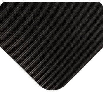 Imágen de Wearwell 720 Negro (bordes amarillos) Nitricell/Vinilo Tapete de trabajo no conductivo (Imagen principal del producto)
