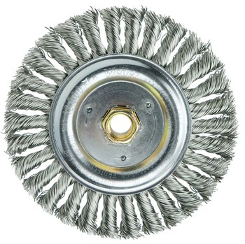 Weiler Dually 79814 Cepillo de rueda - Anudado - Circular trenzado Acero inoxidable cerda