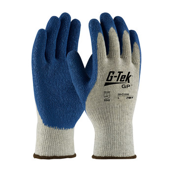 PIP G-Tek GP 39-C1300 Azul/Gris Grande Algodón/Poliéster Guantes resistentes a cortes - Longitud 10.2 pulg. - 616314-03042