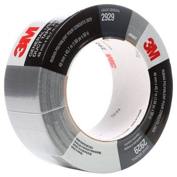 3M 2929 Plateado Cinta para ductos - 48 mm Anchura x 50 yd Longitud - 6 mil Espesor - 24883