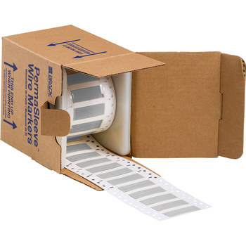 Imágen de Brady Permasleeve Gris Termocontraíble, Autoextinguible Transferencia térmica 3PS-375-2-GY-S Manga para impresora de transferencia térmica troquelada (Imagen principal del producto)