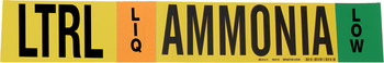 Imágen de Brady Negro/Verde/Naranja/Blanco sobre amarillo Vinilo 90414 Marcador de tubería autoadhesivo (Imagen principal del producto)