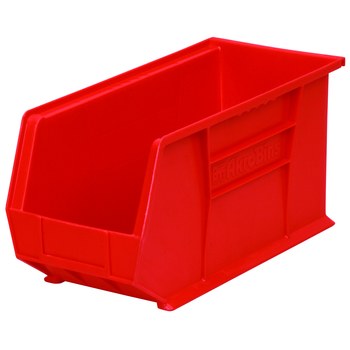 Imagen de Akro-mils Akrobin 60 lb Rojo Polímero de grado industrial Colgado/Apilado Contenedor de almacenamiento (Imagen principal del producto)