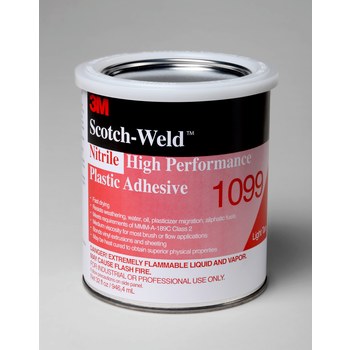 3M Scotch-Weld Nitrile High Performance 1099 Adhesivo de plástico Tostado Líquido 1 qt Lata - 19811