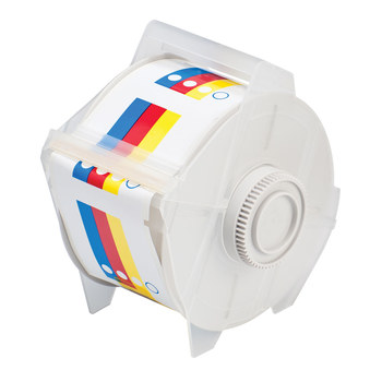Imágen de Brady Azul/Rojo/Amarillo sobre blanco Cuadrado Laminado Vinilo 115768 Etiqueta de derecho a saber (Imagen principal del producto)