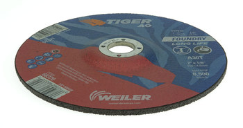 Weiler Tiger AO Rueda de desbaste con centro hundido 68370 - 7 pulg. - Óxido de aluminio - 30 - T
