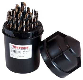 Imágen de Cle-Force 1607 135° Corte de mano derecha Acero de alta velocidad Heavy-Duty Taladro de Jobber C69385 (Imagen principal del producto)