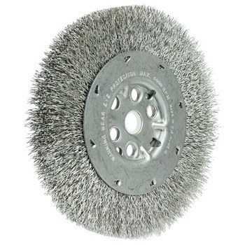 Weiler 01509 Cepillo de rueda - Rizado Acero inoxidable cerda
