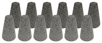 Weiler Tiger Zirc Zirconia Alumina Cono abrasivo - 20 grano - 2 pulg. longitud - Agujero Central UNC de 5/8-11 - 68365