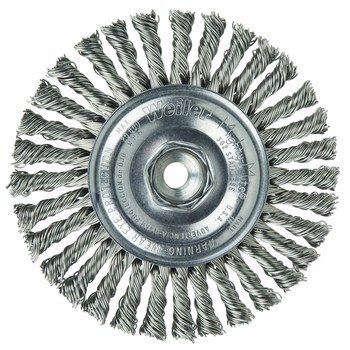 Weiler Roughneck 13135 Cepillo de rueda - Anudado - Circular trenzado Acero inoxidable cerda