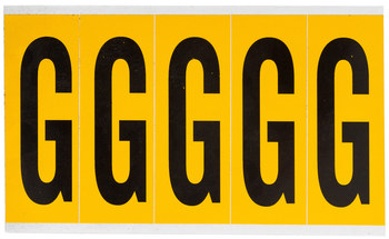Imágen de Brady 15 Series Negro sobre amarillo Interior/exterior Vinilo 15 Series Carta 1560-G Etiqueta en forma de letra (Imagen principal del producto)