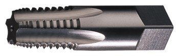 Cle-Force 1688 1/8-27 NPT Gancho Medio De Rosca Interrumpida Macho cónico de tubería - 5 Flauta(s) - Acabado Brillante - Acero de alta velocidad - Longitud Total 2.125 pulg. - C69325
