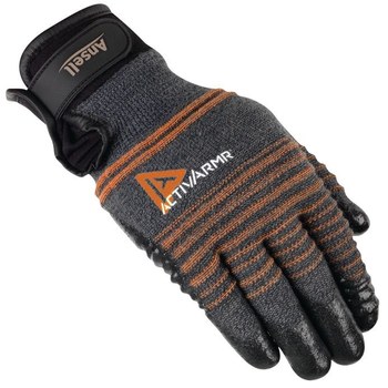 Imágen de Ansell ActivArmr 97-009 Negro/Gris/Naranja Grande Nylon/Lycra/Kevlar Guantes resistentes a cortes (Imagen principal del producto)