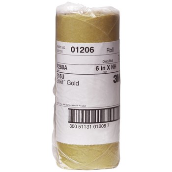 3M Stikit 01206 Rollo de discos PSA - 6 pulg. - P280 - Grueso - Óxido de aluminio