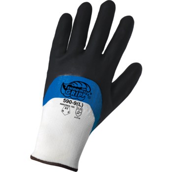 Global Glove Tsunami Grip 590 Negro/Azul 11 Poliéster Guantes de trabajo - 816679-01198