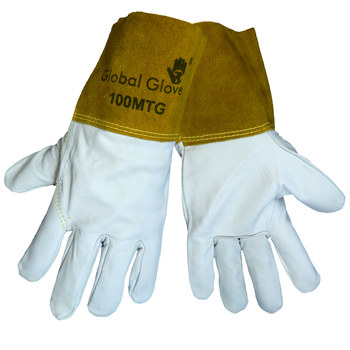 Imágen de Global Glove 100MTC Blanco Grande Kevlar/Cuero Grano Cuero vacuno Guante para soldadura (Imagen principal del producto)