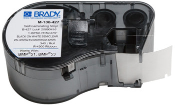 Imágen de Brady Transferencia térmica M-136-427 Cartucho de etiquetas para impresora de transferencia térmica continua (Imagen principal del producto)