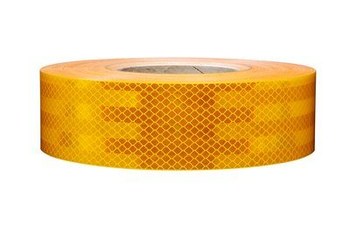 3M Diamond Grade 983-71 Amarillo Cinta de visibilidad reflectante - 4 pulg. Anchura x 50 yd Longitud - 0.014 a 0.018'' Espesor - 33995