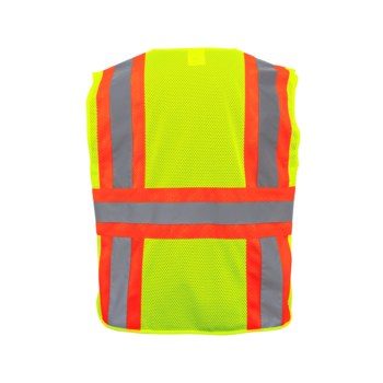 Global Glove FrogWear GLO-0036 Chaleco de alta visibilidad GLO-0036-L - tamaño Grande - Poliéster - Amarillo/verde reflectante - ANSI clase 2 - 02533