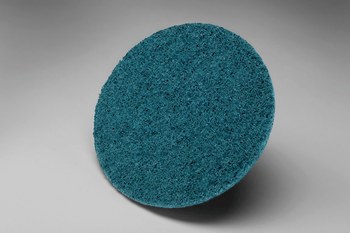 3M Scotch-Brite No tejido Óxido de aluminio Azul Disco de velcro - Óxido de aluminio - 4 pulg. - Muy fino - 04278
