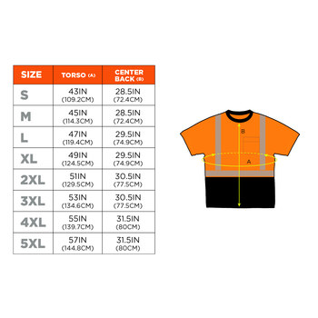 Ergodyne GloWear 8280BK Camisa de alta visibilidad 22584 - Grande - Tejido de poliéster - Naranja/Negro - ANSI clase 2