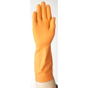 Ansell AlphaTec 87-370 Naranja 6.5 Látex No compatible Guantes resistentes a productos químicos - acabado Áspero - Longitud 13 pulg. - 076490-19061