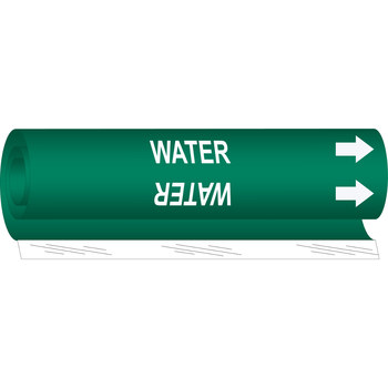 Imágen de Brady Blanco sobre verde Poliéster Alta visibilidad 5786-I Marcador de tubería de envoltura (Imagen principal del producto)