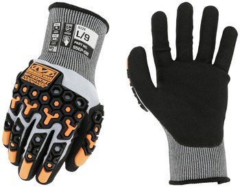 Mechanix Wear SpeedKnit M-Pact S5EP 8 in Gris Grande HPPE/Nitrilo HPPE/Nitrilo Guantes de trabajo - 781513-65811