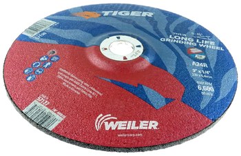 Weiler Tiger AO Disco esmerilador 57137 - 9 pulg. - Óxido de aluminio - 24 - R