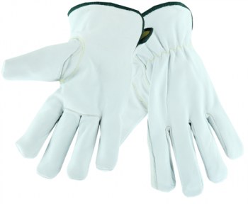 Imágen de West Chester Protective Gear KS992K Blanco Grande Cuero Grano Cuero vacuno Cuero Guante para conductor (Imagen principal del producto)