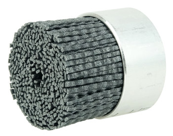 Weiler Nylox Carburo de silicio Disco de cerdas - Mediano grado - Accesorio Agujero sin rosca - Agujero Central 3/8 pulg. - Diámetro de la cerda 0.100 x 0.050 in - 85773