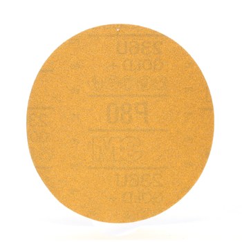 3M Hookit Recubierto Óxido de aluminio Amarillo Disco de velcro - Óxido de aluminio - 6 pulg. - P80 - Grueso - 00983
