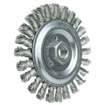 Weiler Roughneck 09866 Cepillo de rueda - Anudado - Circular trenzado Acero inoxidable cerda