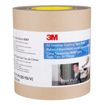 3M 8067 Tan Flashing Tape - 6 in Width x 75 ft Length - 9.9 mil Thick - 31621